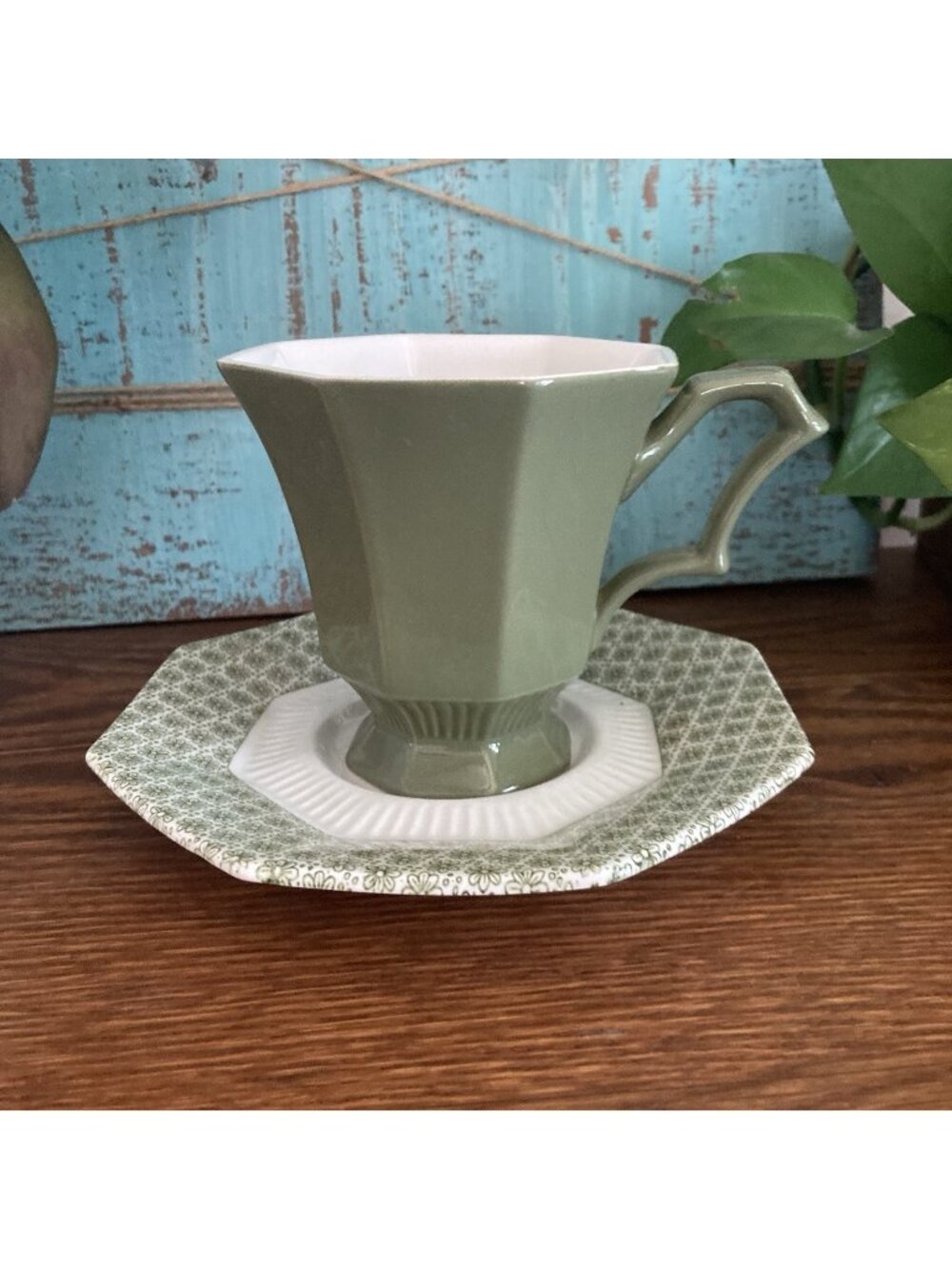 Ironstone Independence Verdette Bread Plates Vintage Mug Teacup & Saucer